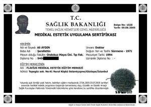 estetik sertifikasi aa